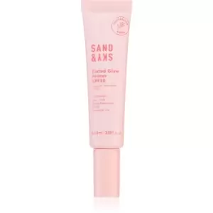 Image of Sand & Sky Tinted Glow Primer SPF 30 protective tinted facial fluid SPF 30 60 ml