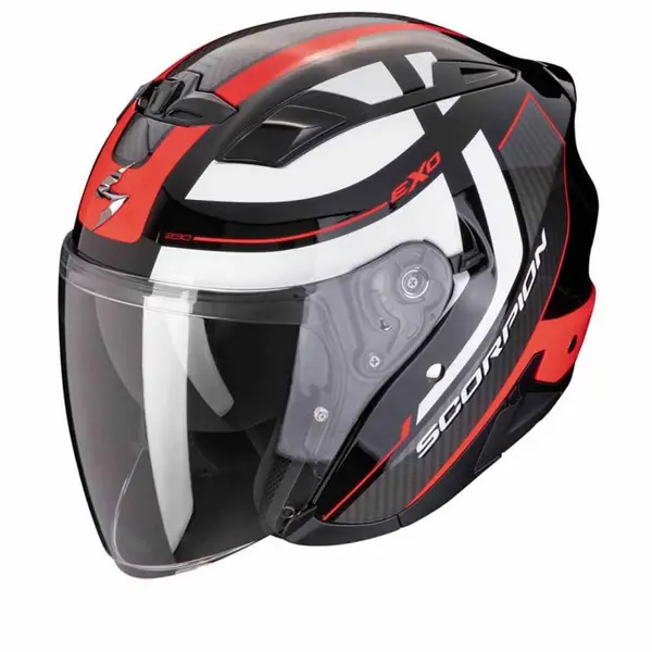 Image of Scorpion EXO-230 Pul Black Red Jet Helmet S