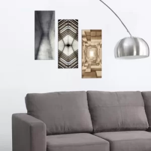 Image of BME009 Multicolor Decorative Framed MDF Painting (3 Pieces)