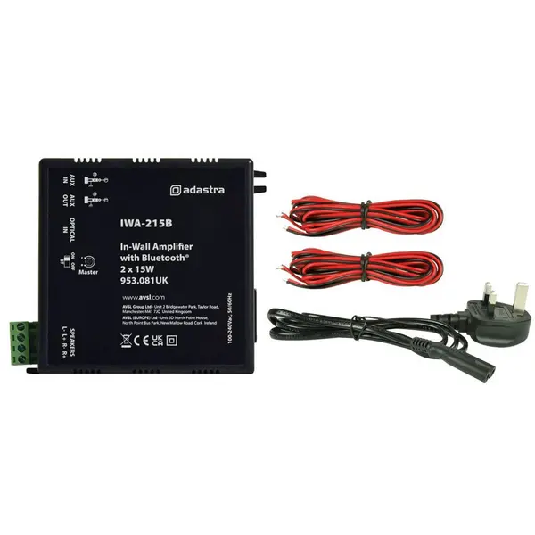 Image of Adastra Adastra IWA215B In-wall Amplifier with Bluetooth 2 x 15W AVS-220085