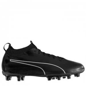 Image of Puma evoKNIT Firm Ground Football Boots - Triple Black