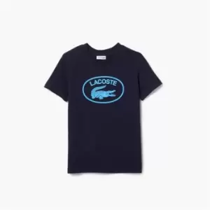 Image of Lacoste Lacoste Croc Logo T-Shirt Juniors - Blue