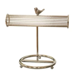 Image of Chrome Finish 22cm Metal Bird Jewellery Hanger