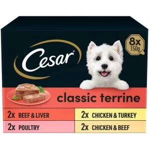 Image of Cesar Classic Terrine Selection Dog Food Trays 8 x 150g