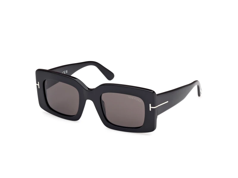 Image of Tom Ford Brigitta Rectangular Sunglasses - Black WAH6K Unisex