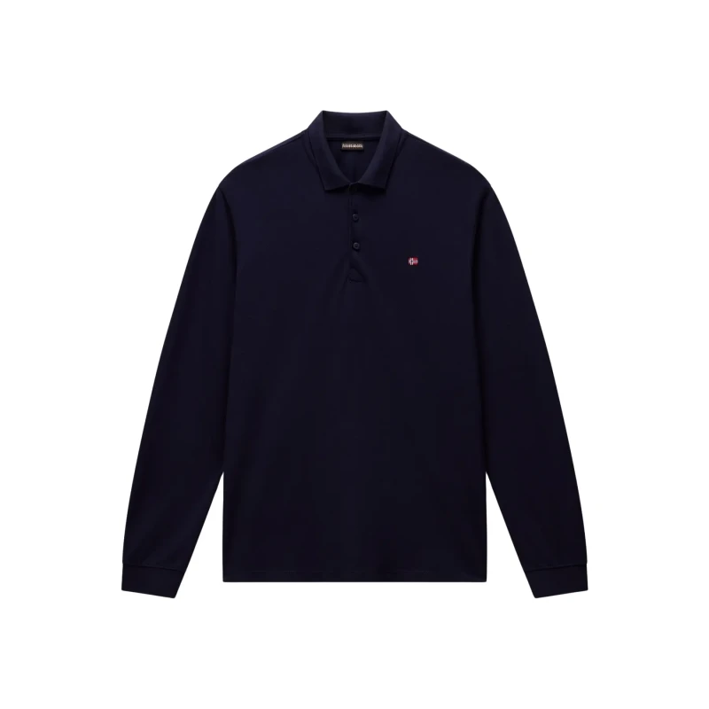 Image of Long sleeve polo Napapijri Ealis 1 Bleu Male M