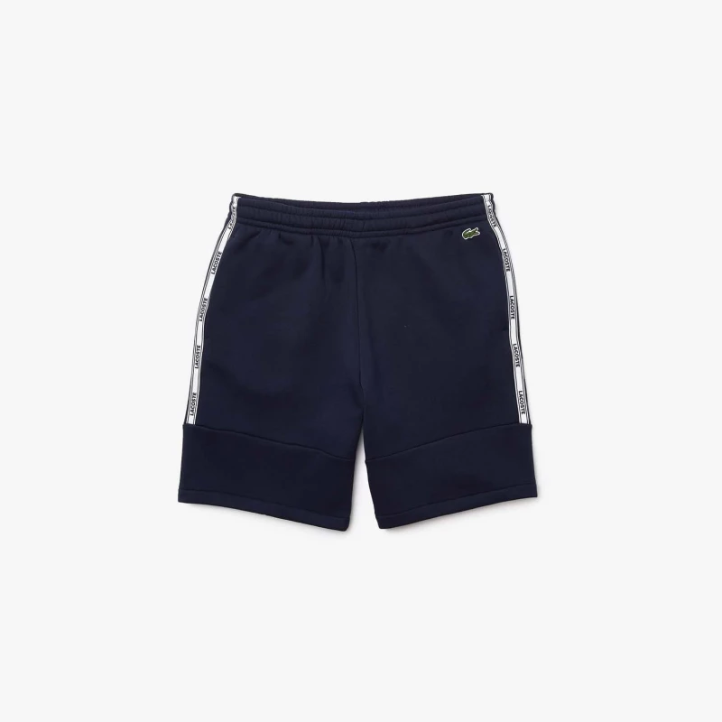 Image of Lacoste Branded Bands Soft Cotton Shorts - Blue Blue XS