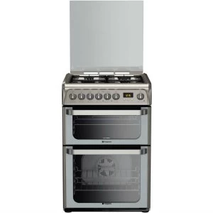 Image of Hotpoint Ultima HUD61XS Double Oven Dual Fuel Cooker