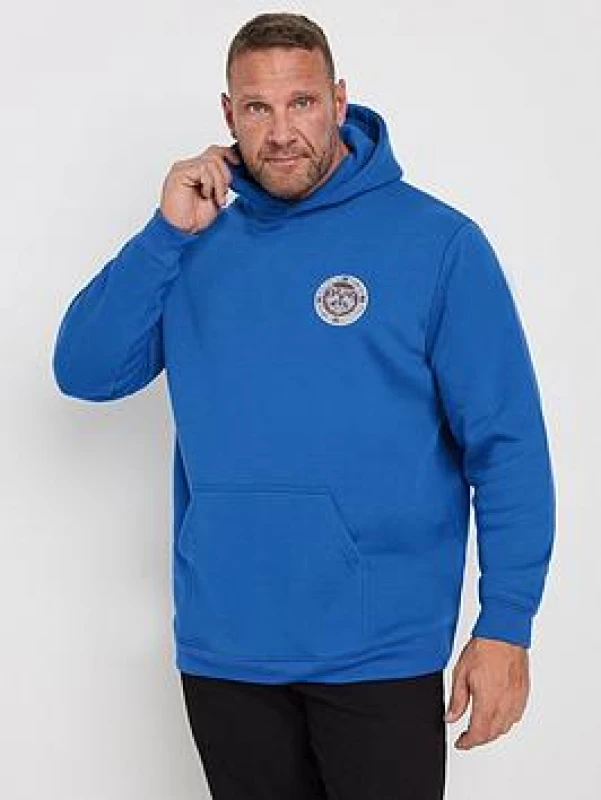 Image of BadRhino BadRhino Men Patch Logo Hoodie in Blue Size: X-Large Blue XL Male 5063111785100