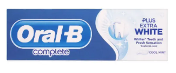 Image of Oral B Complete Extra White Cool Mint Toothpaste 75ml