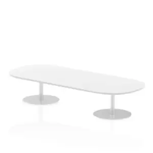 Image of Italia 2400mm Poseur Boardroom Table White Top 475mm High Leg