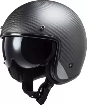 Image of LS2 OF601 Bob Carbon Jet Helmet, Size S, carbon, Size S