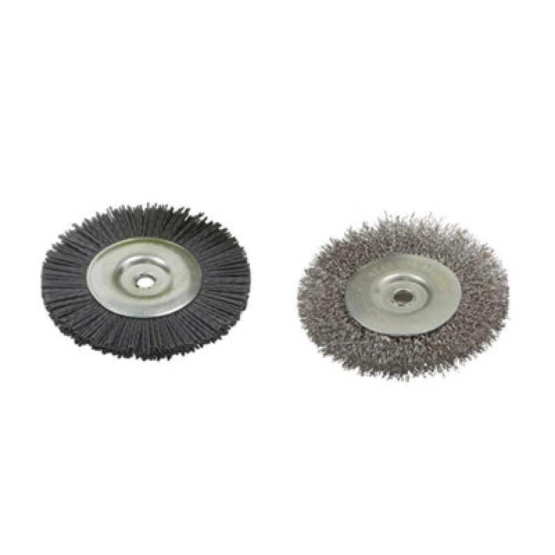 Image of THOMPSON & MORGAN Thompson&morgan - Garden Gear 1 Nylon Brush & 1 Steel Wire Brush for Weed Sweepers G0520