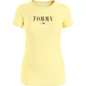 Image of Tommy Jeans Slim Fit Logo T-Shirt - Yellow