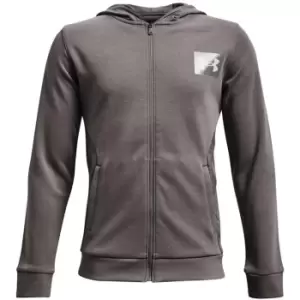 Image of Under Armour Summit Knit Full Zip Hoodie Junior Boys - Grey
