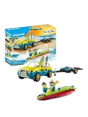 Image of Playmobil 70436 Beach Coupe With Trailer And Canoe