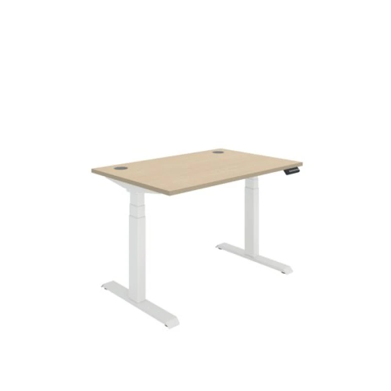 Image of Polaris Dual Motor Sit/Stand Desk 1200x800 Oak/White KF800105