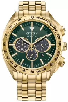 Image of Citizen CA4542-59X Mens Chronograph Eco-Drive Green Watch