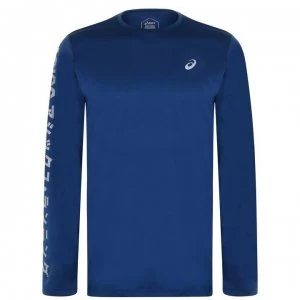 Image of Asics Katakana Long Sleeve T Shirt Mens - Blue