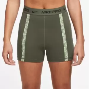 Image of Nike Pro Dri-FIT Womens High-Waisted 3 Shorts - Green