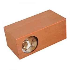 Image of PawHut Cat House Golden Red 300 mm x 600 mm x 250 mm