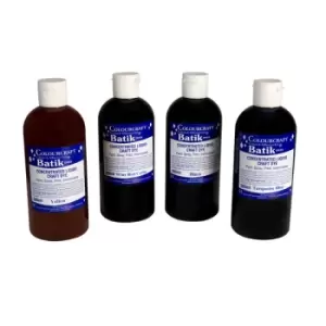 Image of Colourcraft Liquid Batik Dye Pack of 4