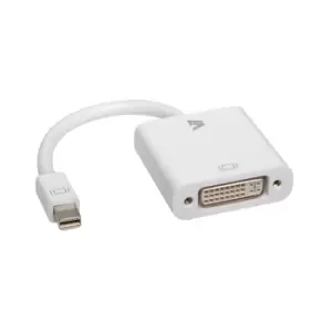 Image of V7 White Video Adapter Mini DisplayPort Male to DVI-D Male