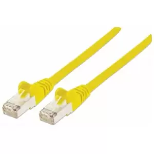 Image of Intellinet Network Patch Cable Cat7 Cable/Cat6A Plugs 3m Yellow Copper S/FTP LSOH / LSZH PVC RJ45 Gold Plated Contacts Snagless Booted Lifetime Warran