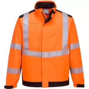 Image of Modaflame Multi Norm Arc Flame and Heat Resistant Softshell Jacket Orange / Navy M