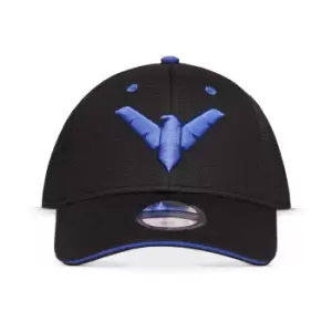 Image of DC COMICS Nightwing Logo Adjustable Cap, Black/Blue (BA325037BTM)