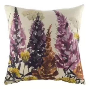 Image of Evans Lichfield Elwood Snapdragon Cushion Cover (One Size) (Cream/Black/Purple)