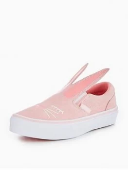 Image of Vans UY Slip On Bunny Childrens Trainer Pink Size 2