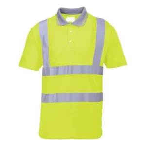 Image of Portwest Mens Class 2 Hi Vis Polo Shirt Yellow S