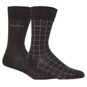 Image of Hugo Boss 2 Pack Socks Charcoal