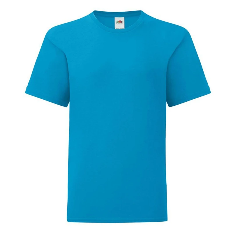 Image of Fruit of the Loom Basic T-Shirt in Dark Blue Size: 12-13 Years Dark Blue Unisex 12-13 Years