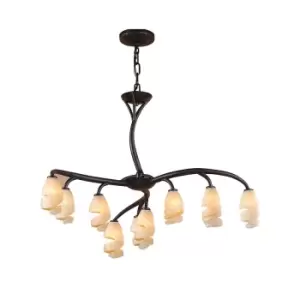 Image of Forest Pendant 3 Arm 9 Light G9, Brown/Black Oxide