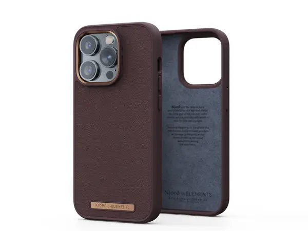 Image of Njord byELEMENTS Genuine Leather Case for Apple iPhone 14 Pro Brown NA43GL05