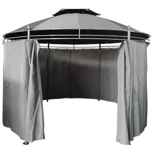 Image of Charles Bentley New Steel Art Model Gazebo with Curtains