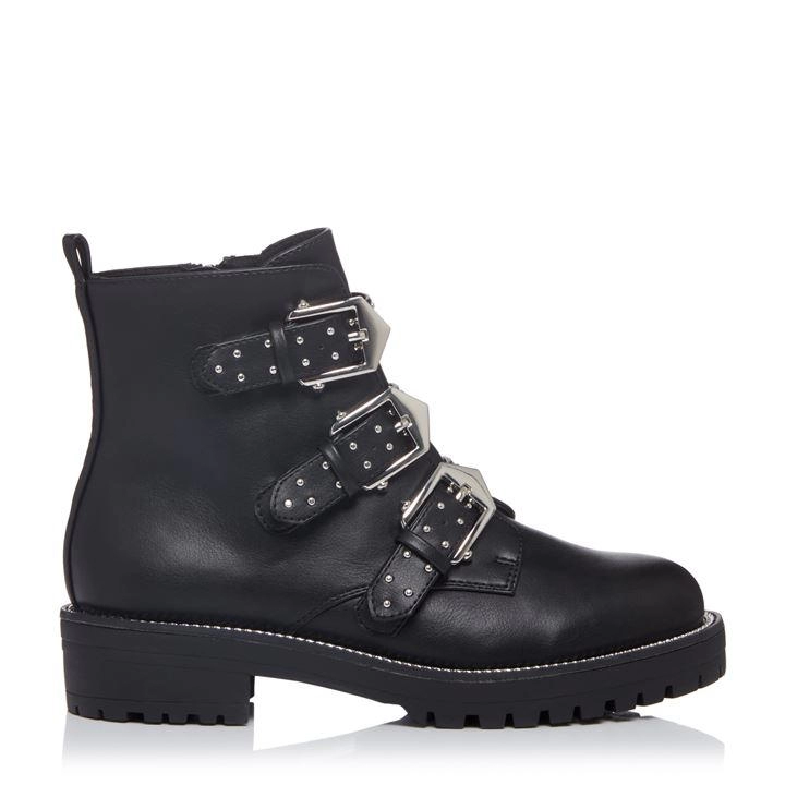 Image of Head Over Heels by Dune Black 'Powwell' Biker Boots - 3