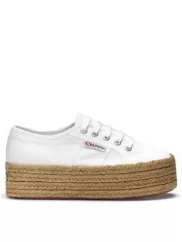 Image of SUPERGA 2790 Rope Platform Plimsoll - White Size 6, Women