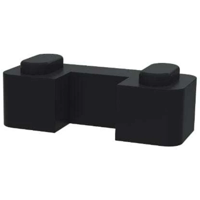 Image of Hudson Reed Black Wetroom Screen Support Foot - Matt Black WRSF007