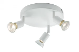 Image of KnightsBridge Ceiling Light GU10 50 Watt 3 Spotlight Bar White LED Compatible