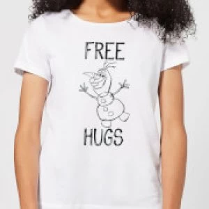 Image of Disney Frozen Olaf Free Hugs Womens T-Shirt - White - XL