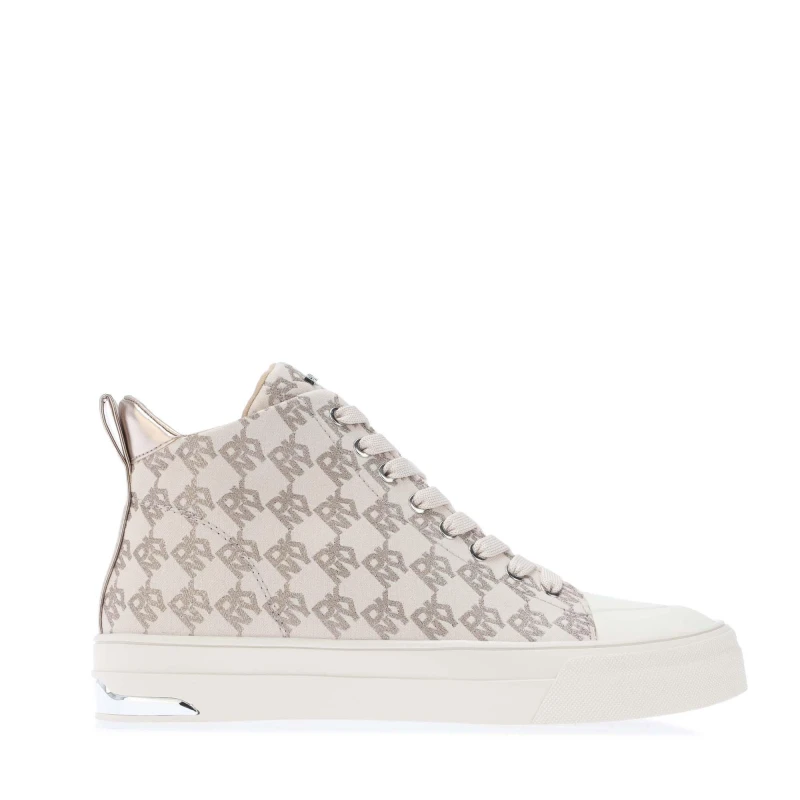 Image of DKNY Yaser Lace Up Mid Trainers White female UK 2.5