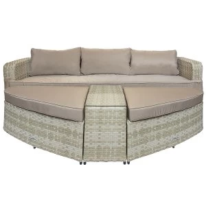 Image of Charles Bentley Roma Multifunction Rattan Day Bed - Beige