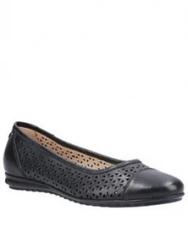 Image of Hush Puppies Leah Ballerina Pumps - Black, Size 5, Women