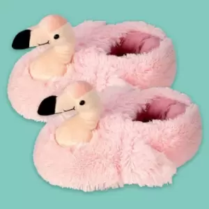 Image of Flamingo Slippers in Pink, Textured