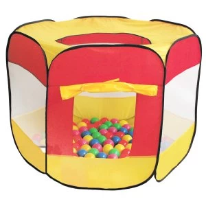 Image of Charles Bentley Childrens Multi-coloured Pop Up Ball Pit Play Tent