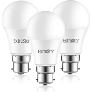 Image of 7W LED A60 Ball Bulb B22 Daylight 6500K (Pack of 3)