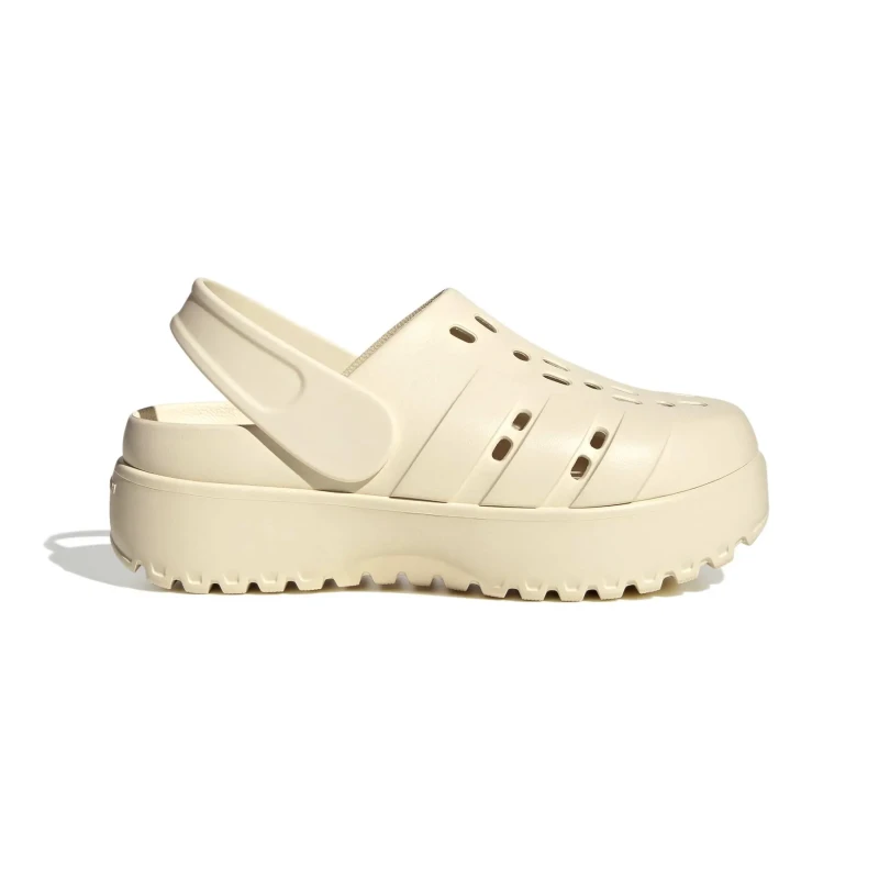 Image of adidas ADILETTE CLOG PLATFORM womens Clogs (Shoes) in Beige
